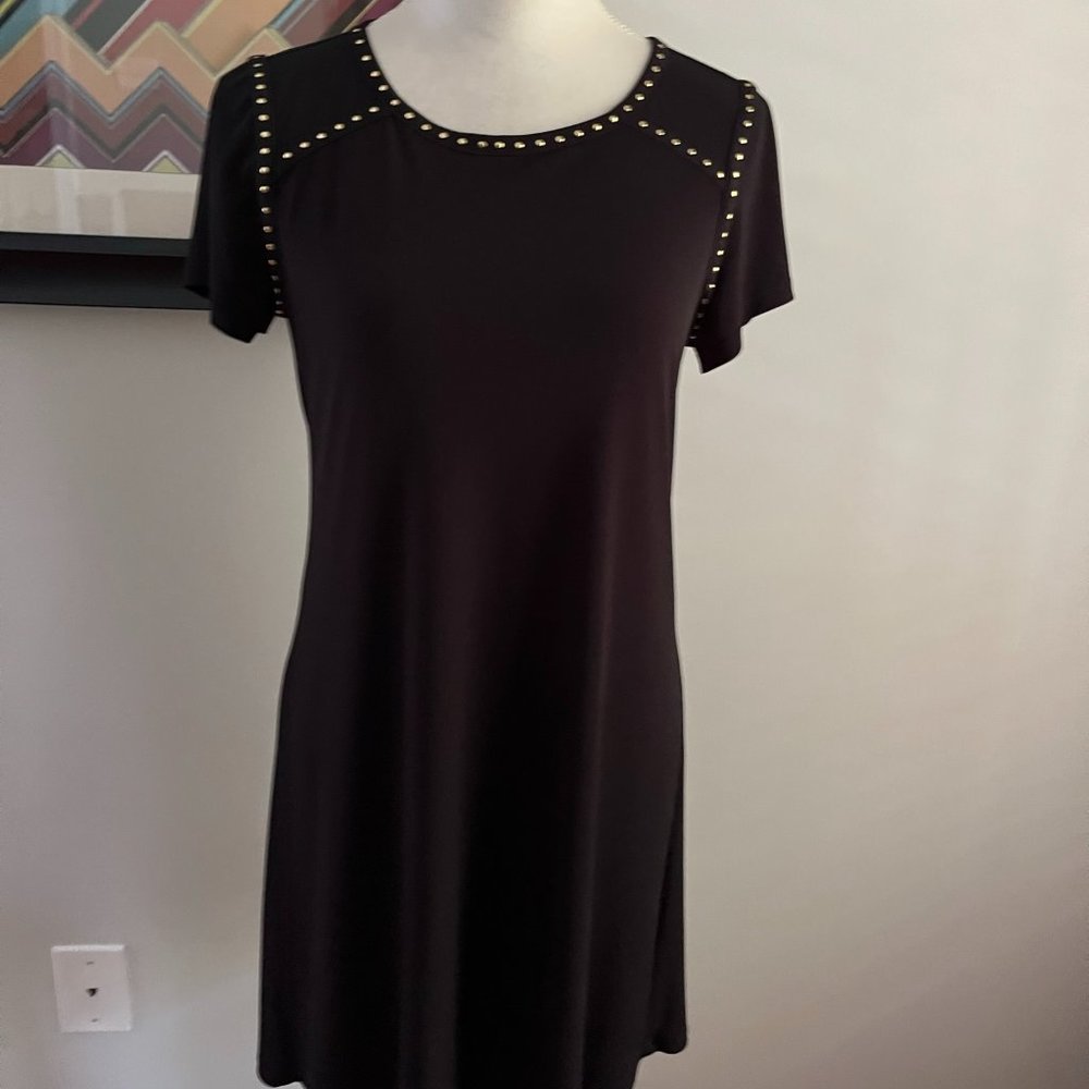 Calvin Klein Black w/Gold Studs Dress SZ 8